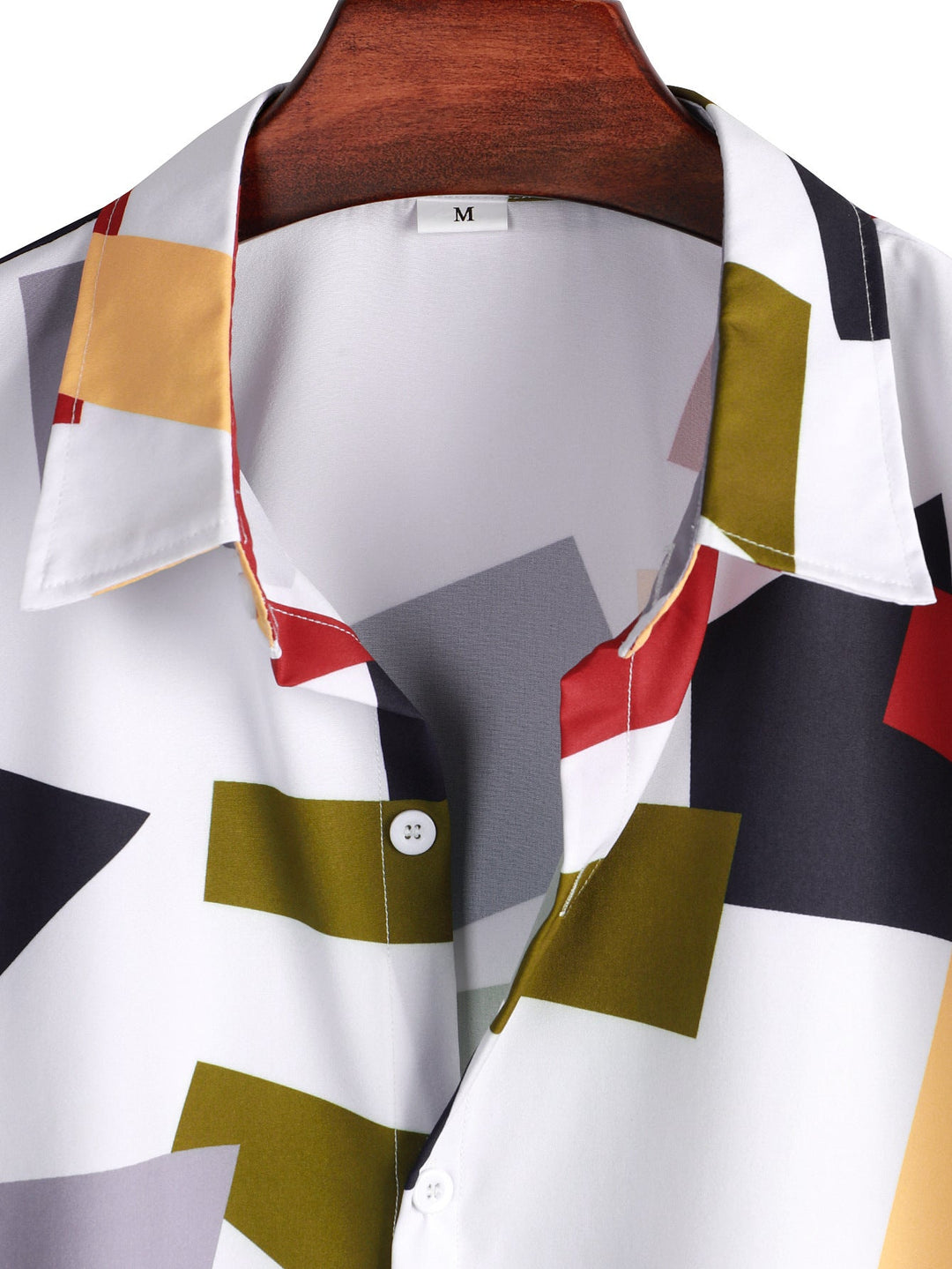 Malakai | Geometric Color Block Print Button Up Shirt