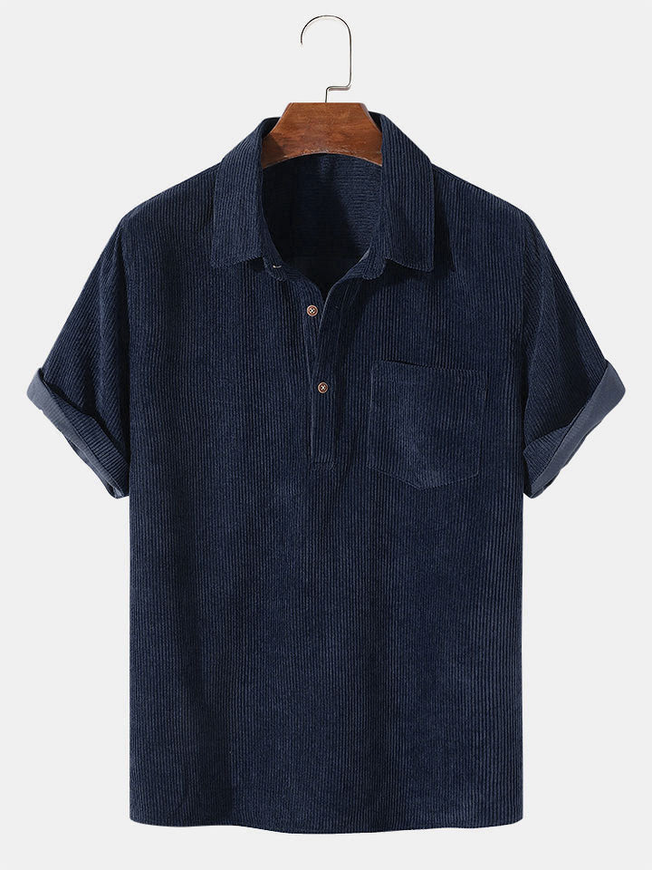 Nathaniel | Solid Short Sleeve Basic Shirts