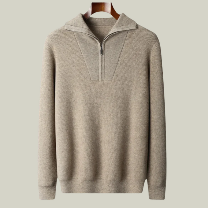 Cuthbert | 100% Cashmere Half-Zip Sweater