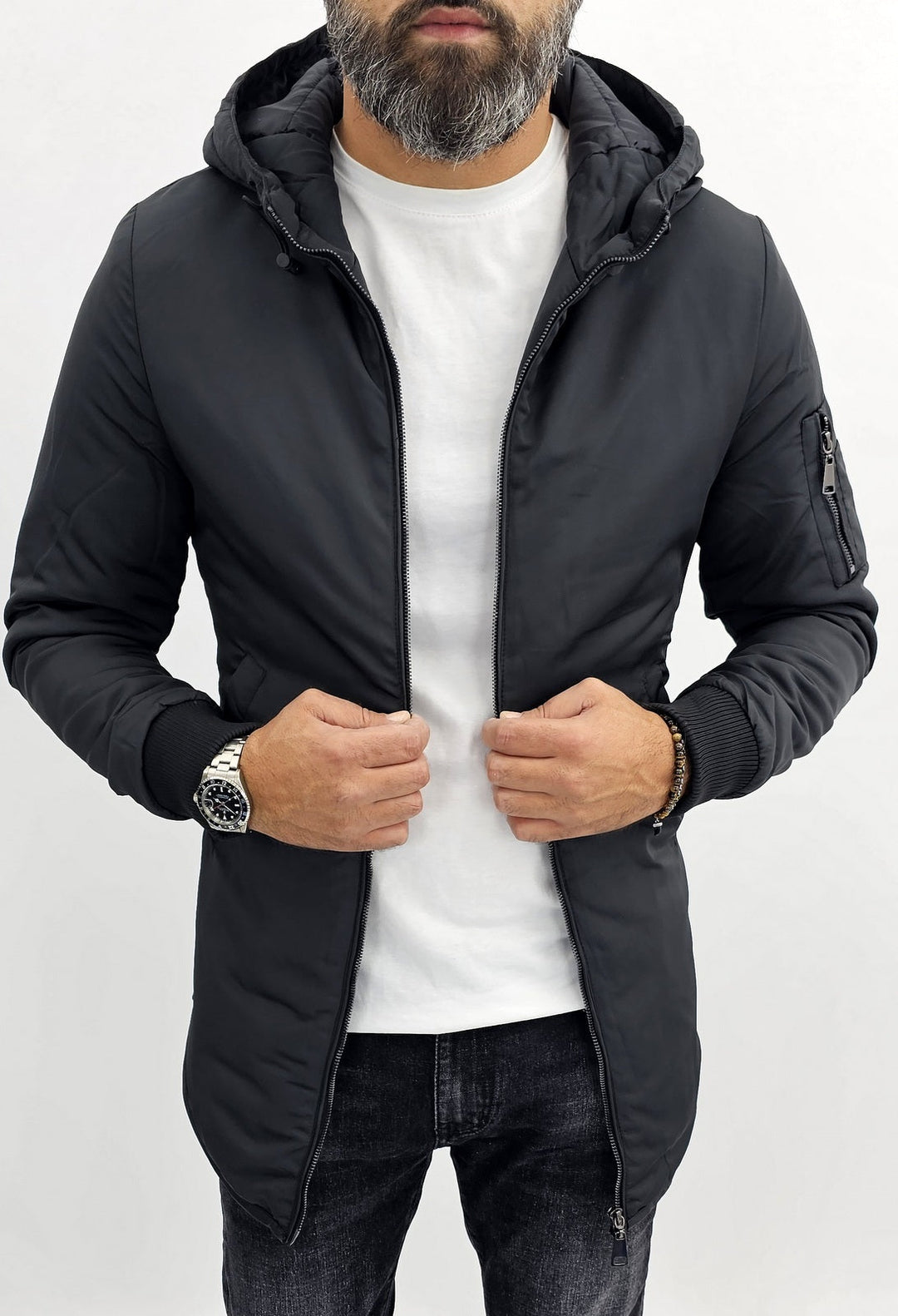 Daniel | Slim Fit Parka Jacket with Hood