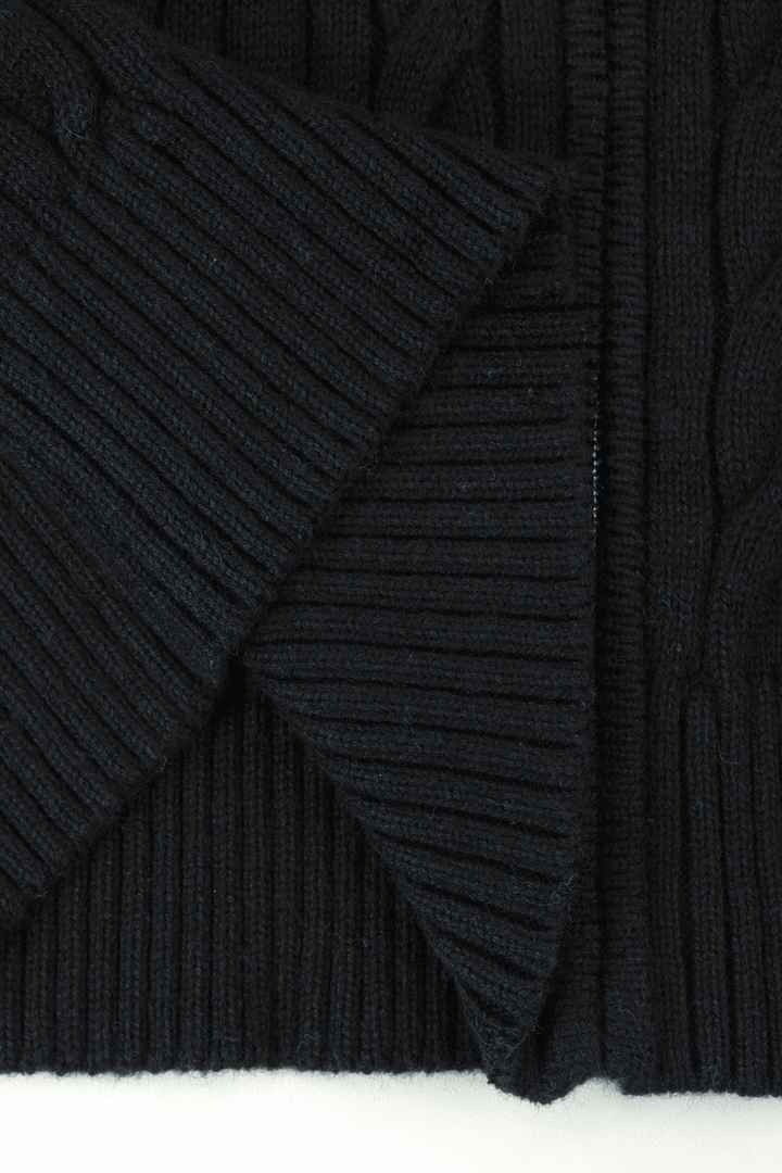 Gordon | Cashmere Cable Knit Full-Zip Sweater