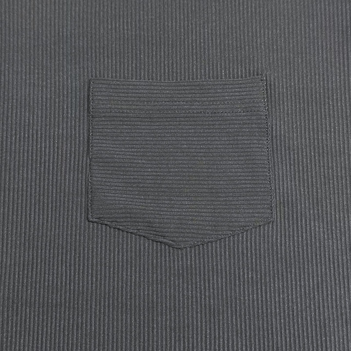 Men's Casual Ribbed Cotton Blend V-neck Slim Fit Short-sleeved T-shirt 51265184M