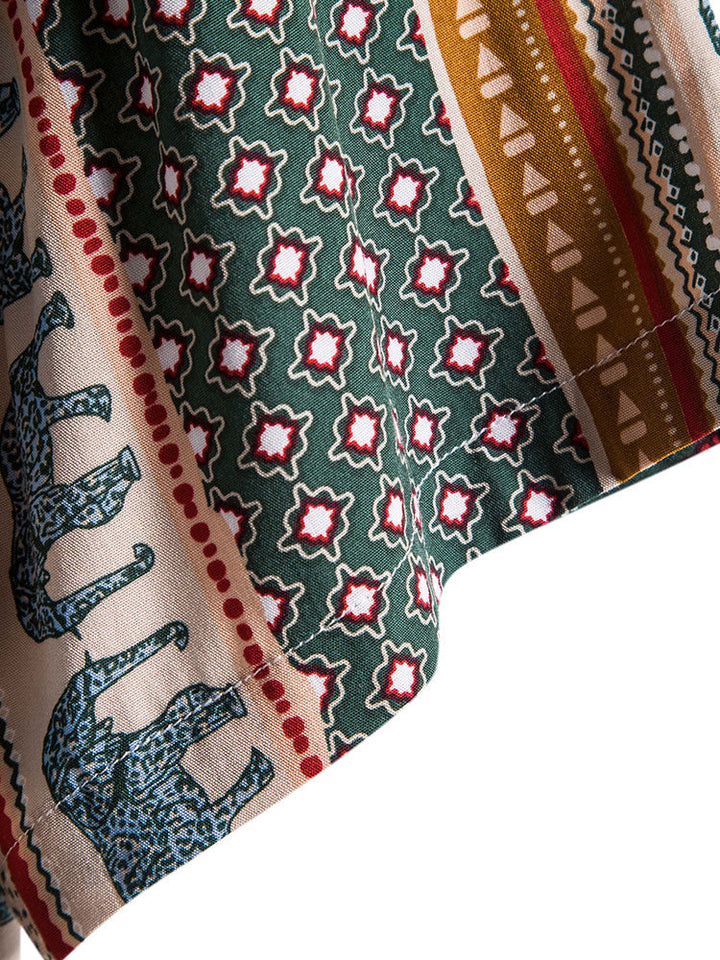 Marlow | Elephant Geometric Print Shirt