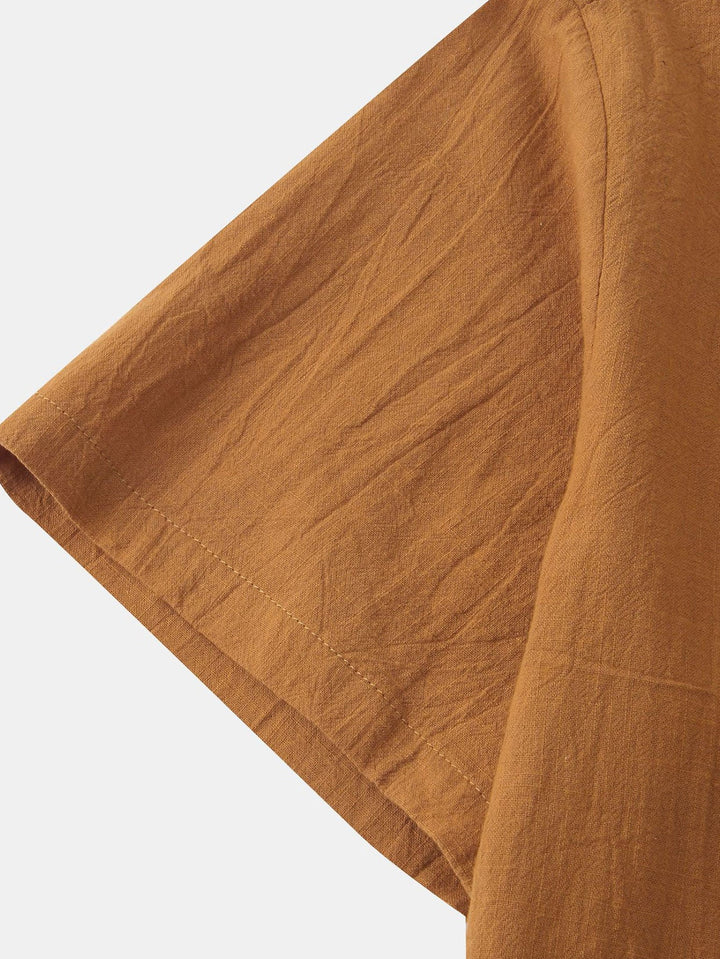 Aurelius | Solid Color Basic Henley Shirts