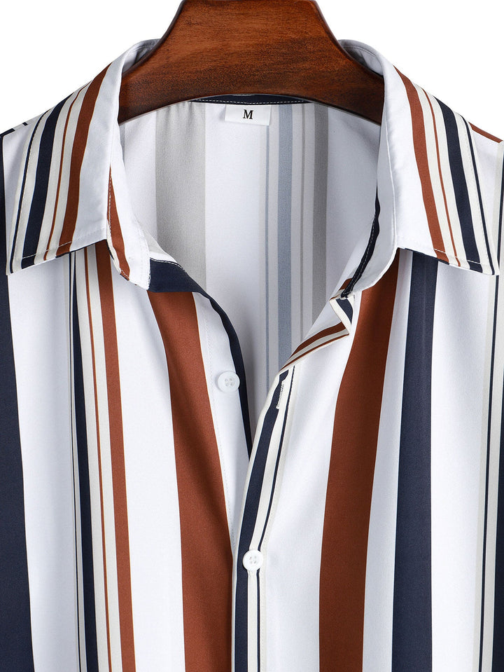 Spencer | Colored Striped Print Shirt