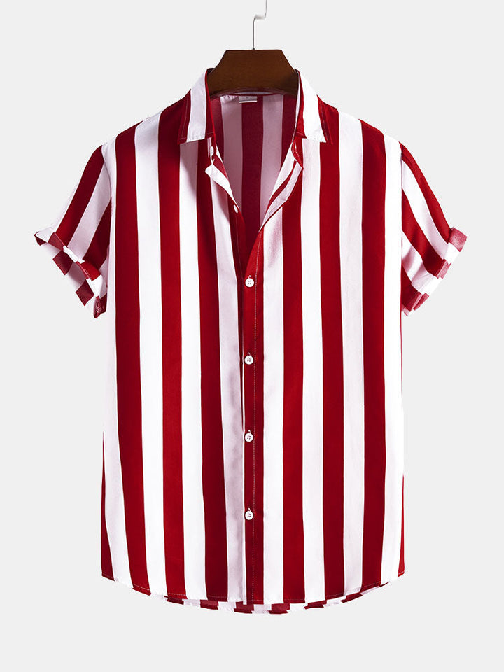 Izaiah | Wide Stripes Stand Shirts