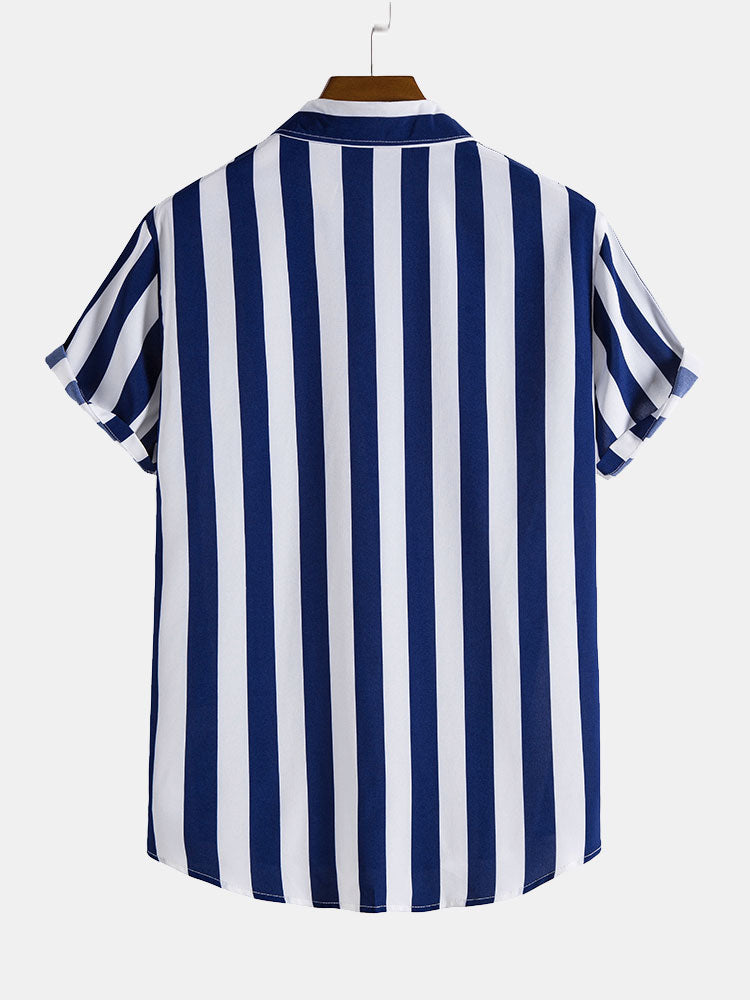 Izaiah | Wide Stripes Stand Shirts