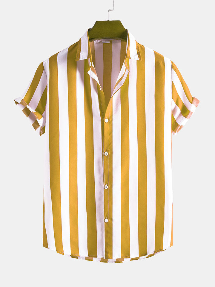 Izaiah | Wide Stripes Stand Shirts