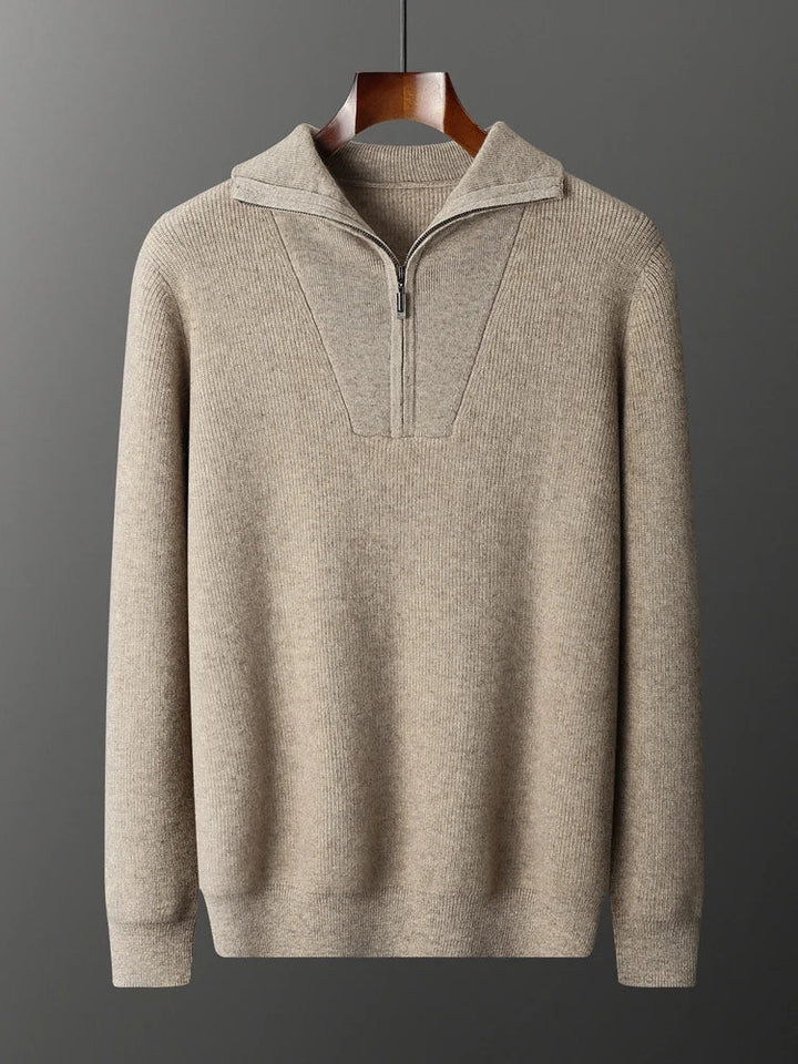 Cuthbert | 100% Cashmere Half-Zip Sweater