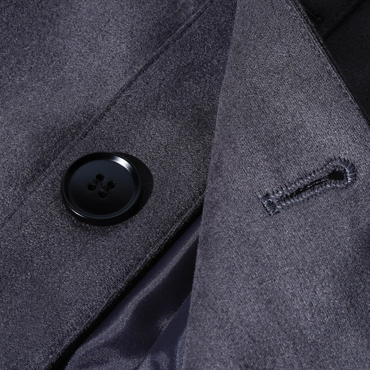 Men's Vintage Suede Single Breasted Stand Collar Jacket 65731063Y