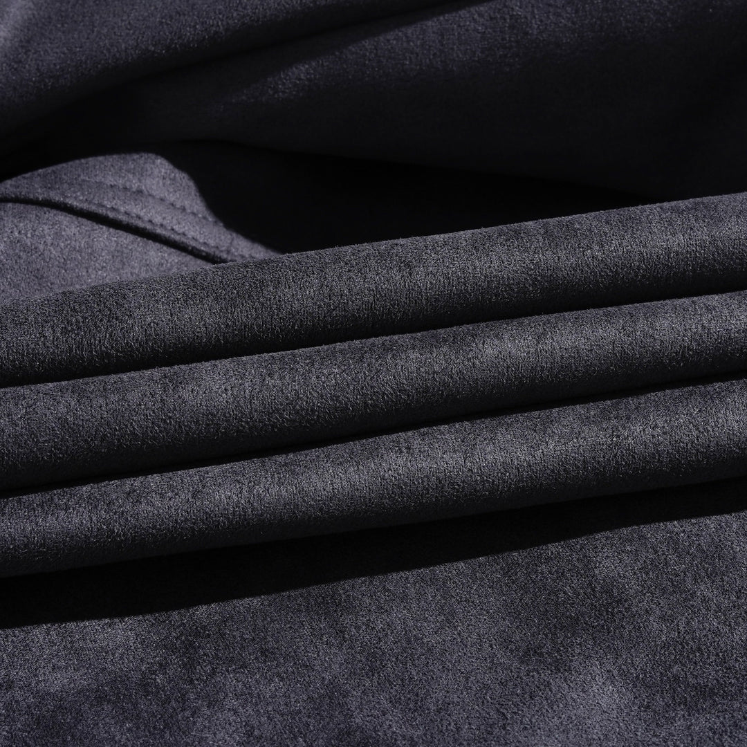 Men's Vintage Suede Single Breasted Stand Collar Jacket 65731063Y