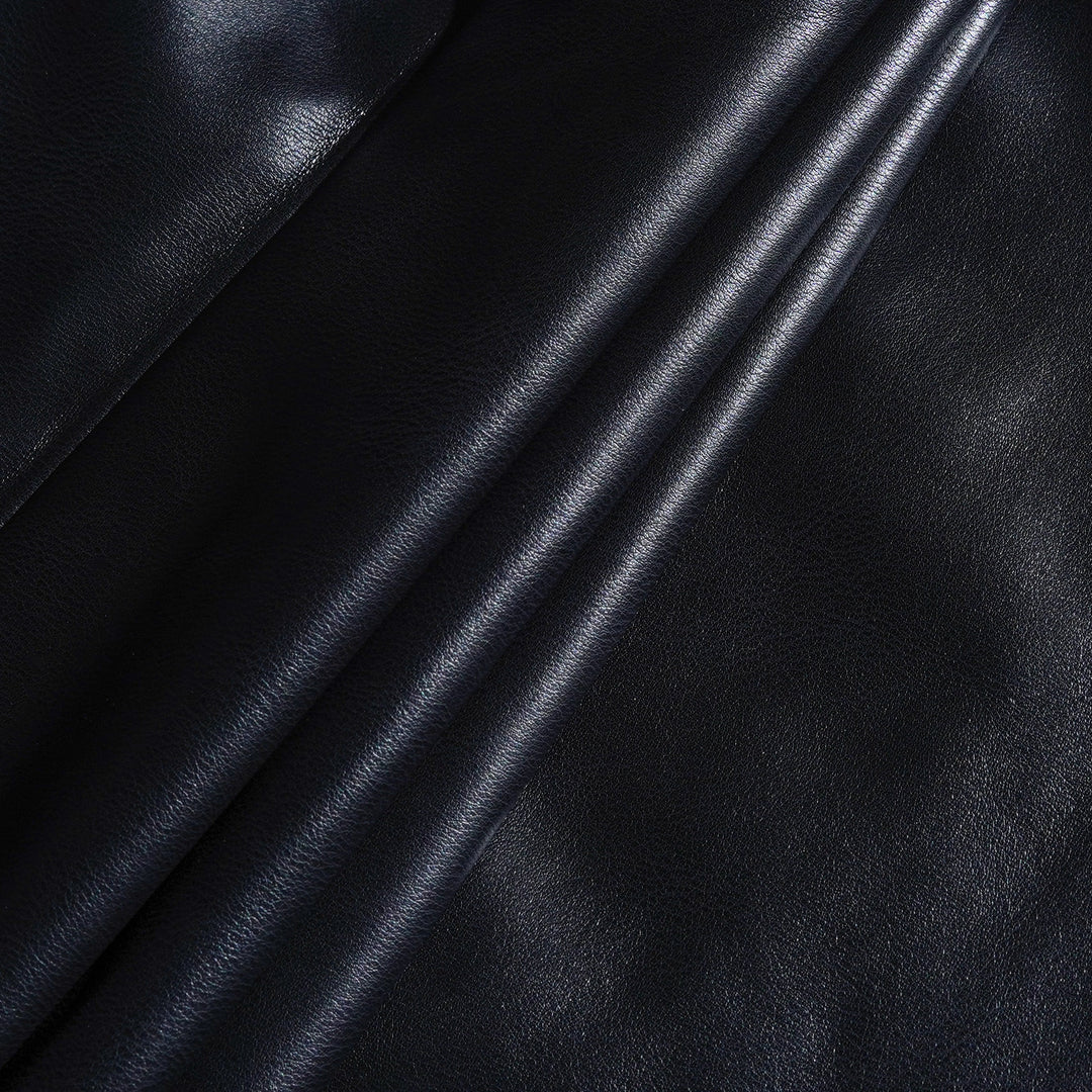 Men's Classic Casual Slim Fit Leather Long Sleeve Shirt 79897850K