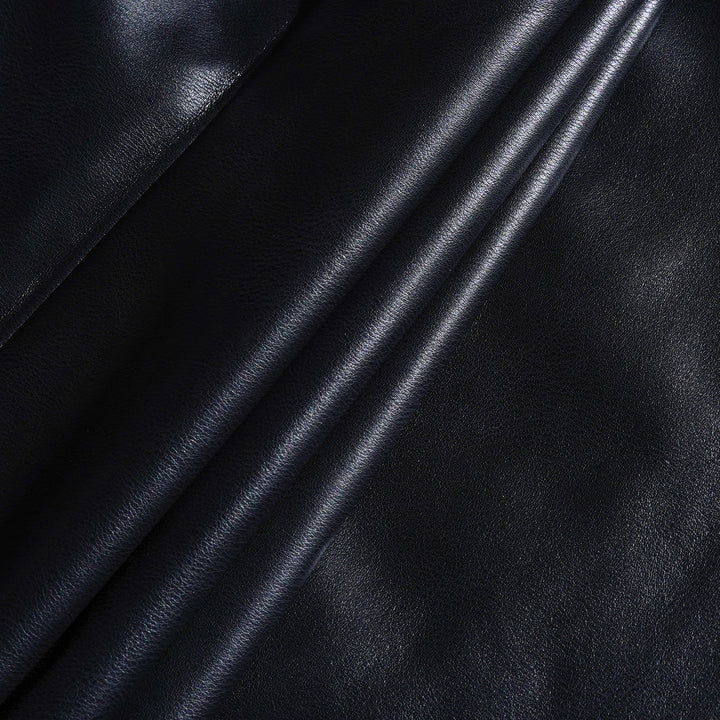 Men's Classic Casual Slim Fit Leather Long Sleeve Shirt 79897850K