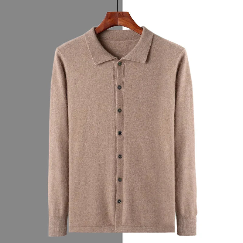 Ellett | 100% Cashmere Polo Button