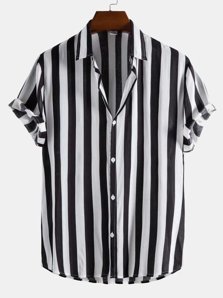 Izaiah | Wide Stripes Stand Shirts