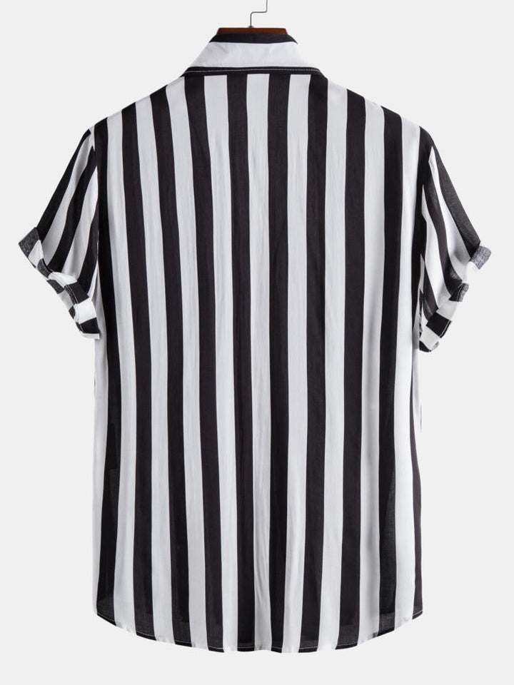 Izaiah | Wide Stripes Stand Shirts