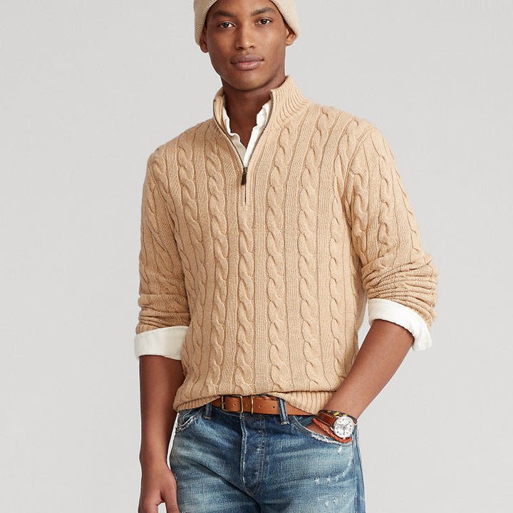 Everett | Half-Zip Cable-Knit Sweater