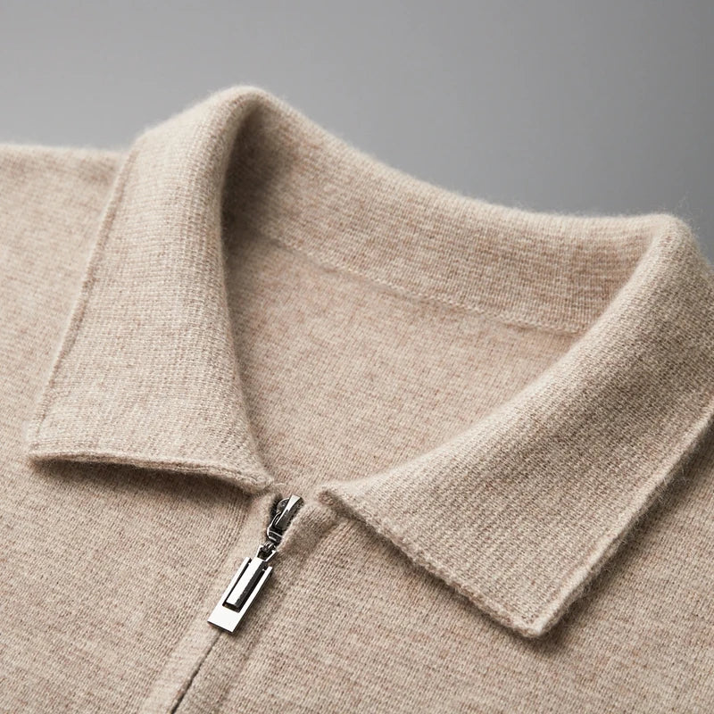 Gary | Men’s Cashmere Knitted Zip-Through Jacket