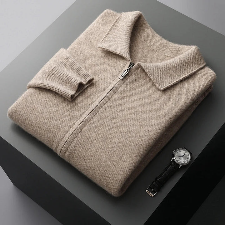 Gary | Men’s Cashmere Knitted Zip-Through Jacket