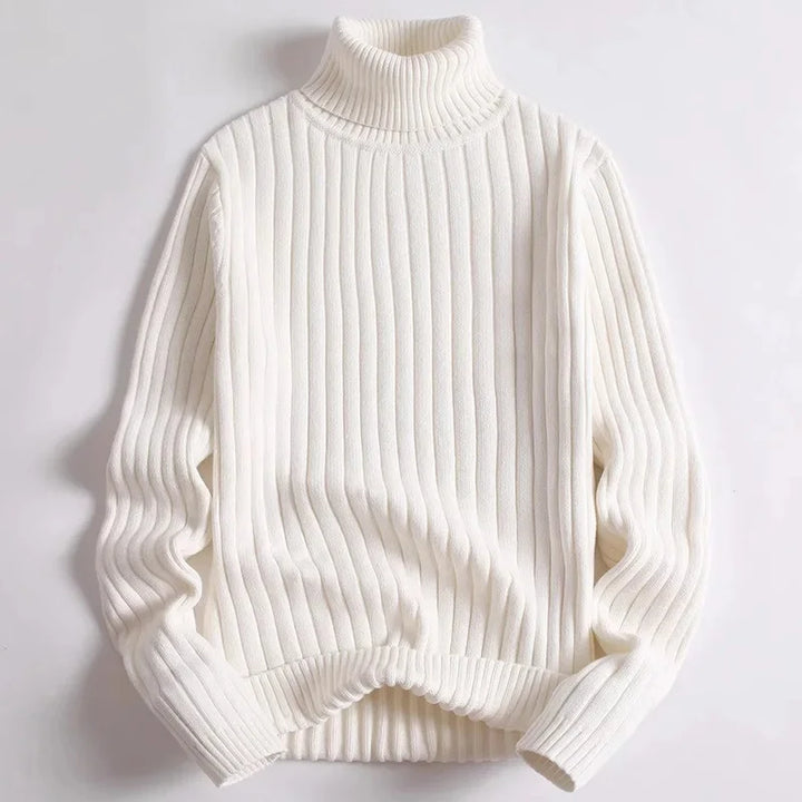 Harrison | Ribbed Knit Pullover with Turtleneck