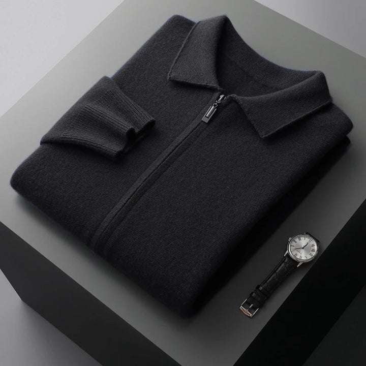 Gary | Men’s Cashmere Knitted Zip-Through Jacket