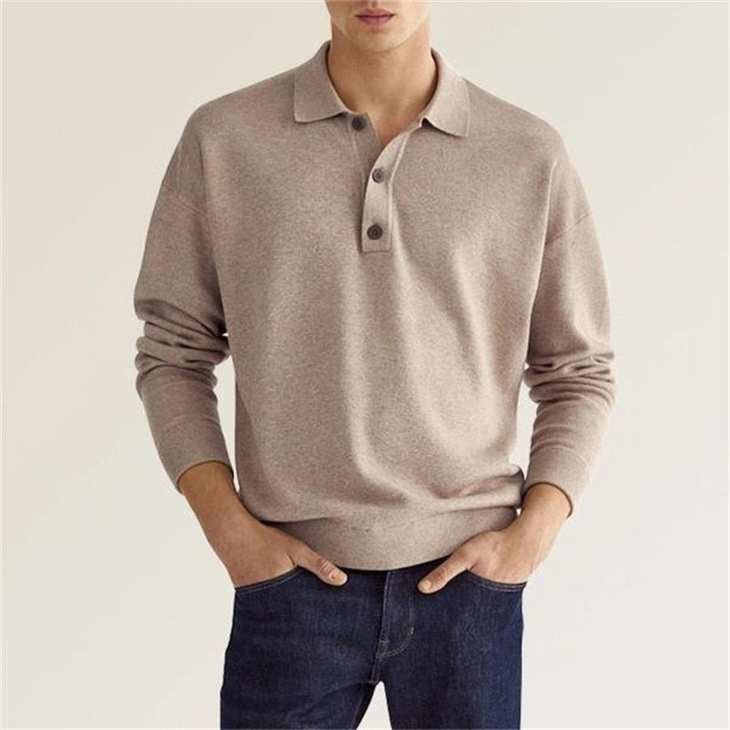 William | Long-sleeved Cashmere Polo Shirt