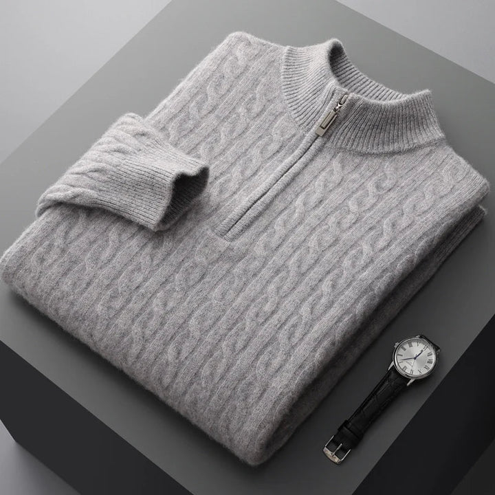 Edison | 100% Cashmere Quarter-Zip Sweater