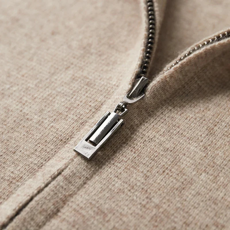 Gary | Men’s Cashmere Knitted Zip-Through Jacket