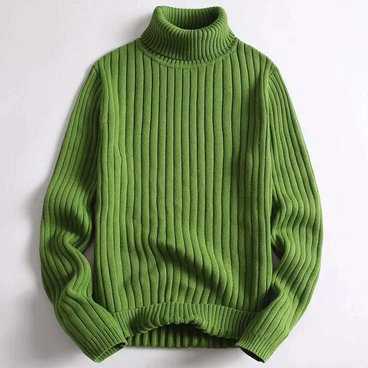 Harrison | Ribbed Knit Pullover with Turtleneck
