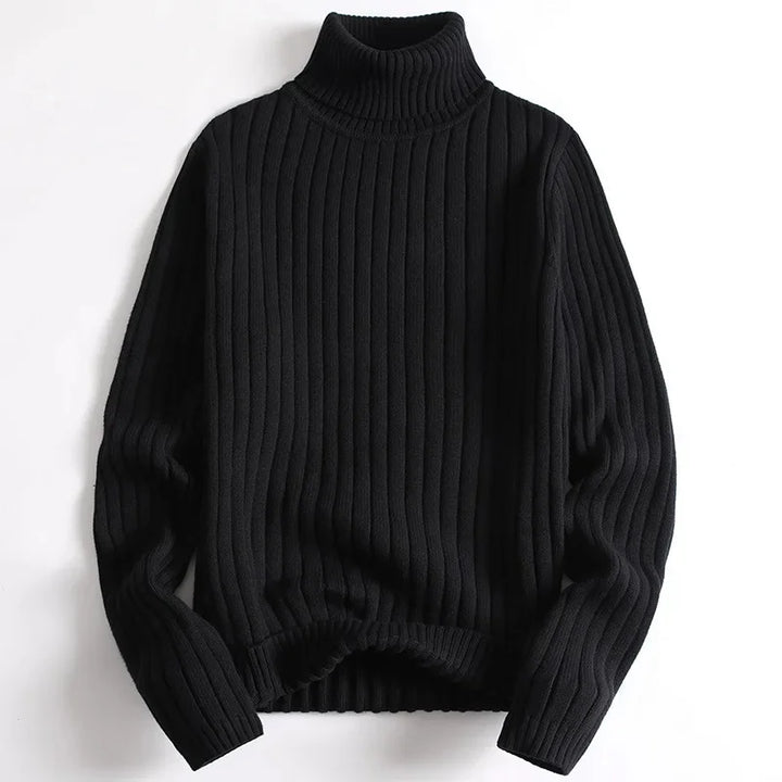 Harrison | Ribbed Knit Pullover with Turtleneck