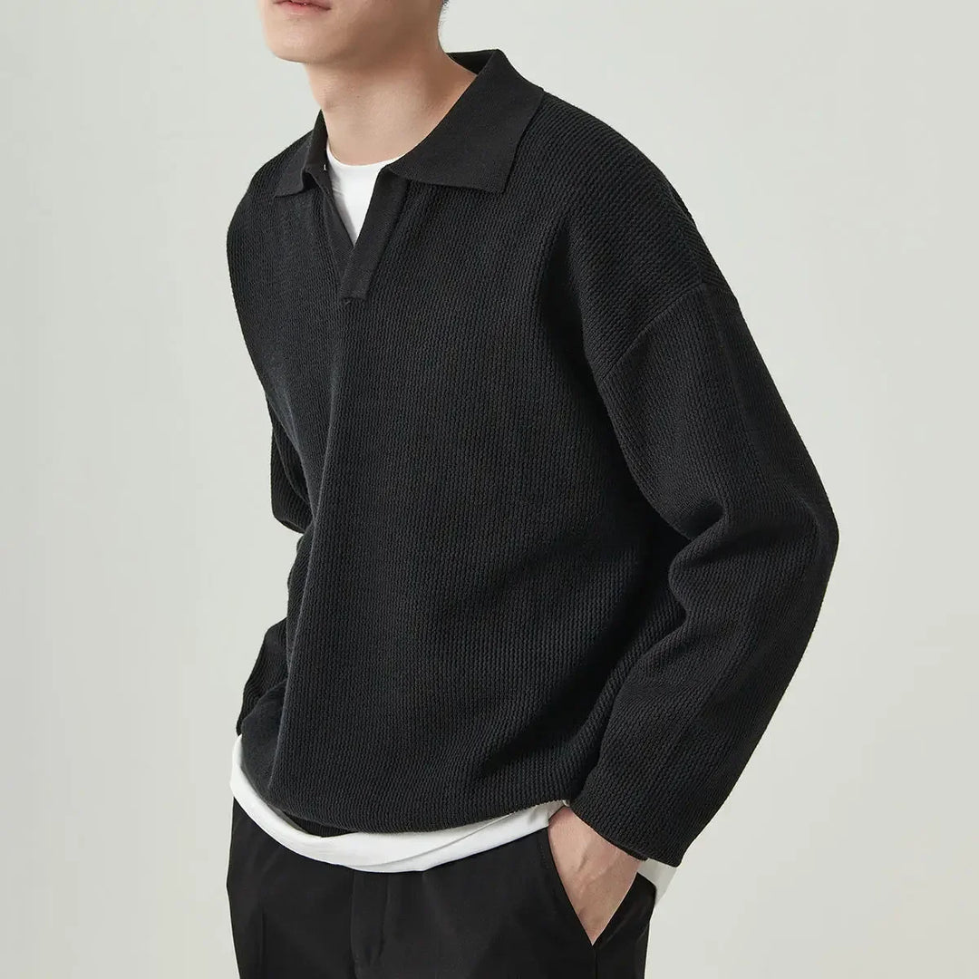 Lance | V-Neck Polo Sweater