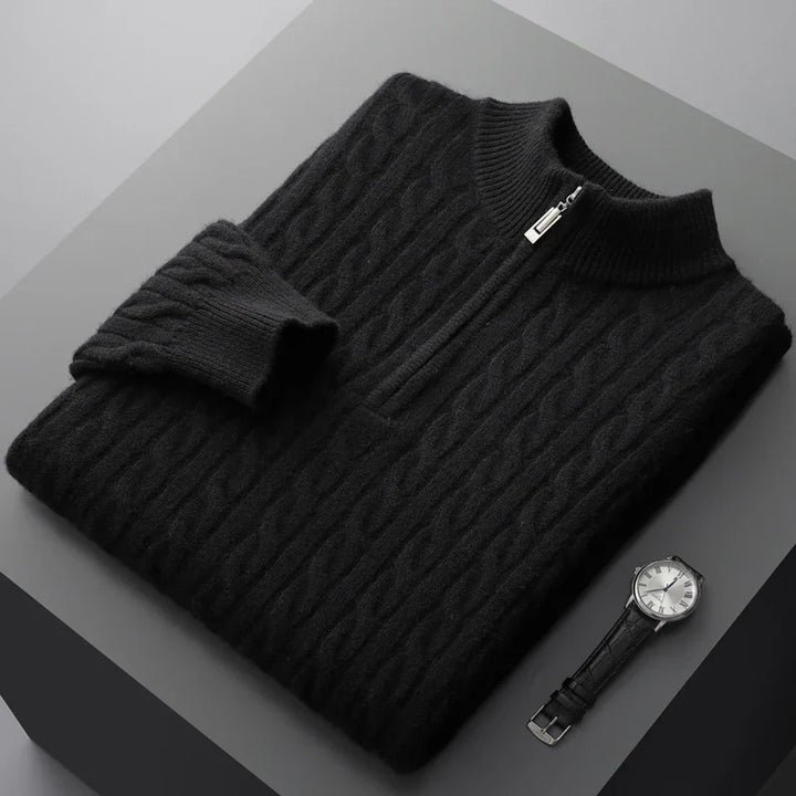 Edison | 100% Cashmere Quarter-Zip Sweater