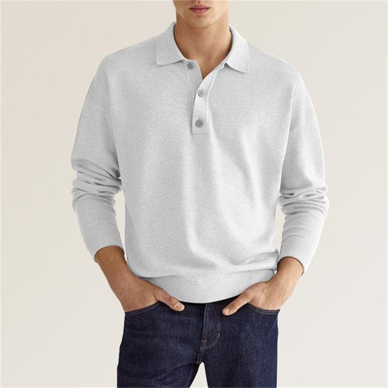 William | Long-sleeved Cashmere Polo Shirt