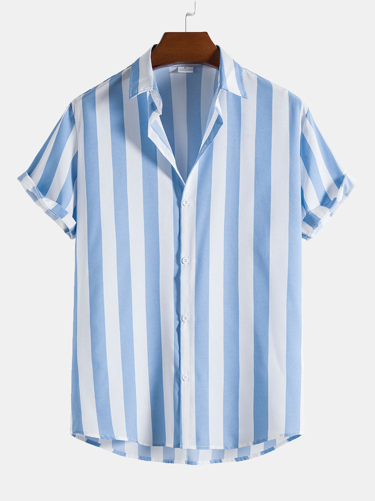 Izaiah | Wide Stripes Stand Shirts