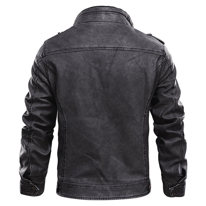 Pike | Classic Leather Zip-Up Jacket