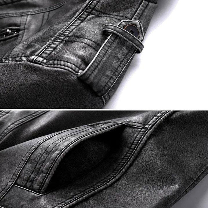 Pike | Classic Leather Zip-Up Jacket