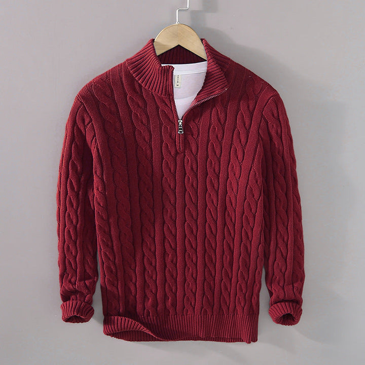 Everett | Half-Zip Cable-Knit Sweater
