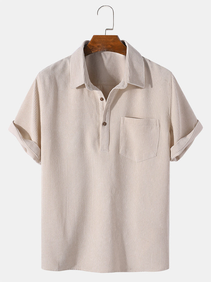 Nathaniel | Solid Short Sleeve Basic Shirts